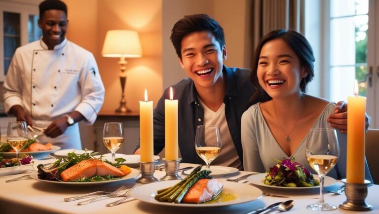 New Parents eating dinner prepared by a Personal Chef (1)