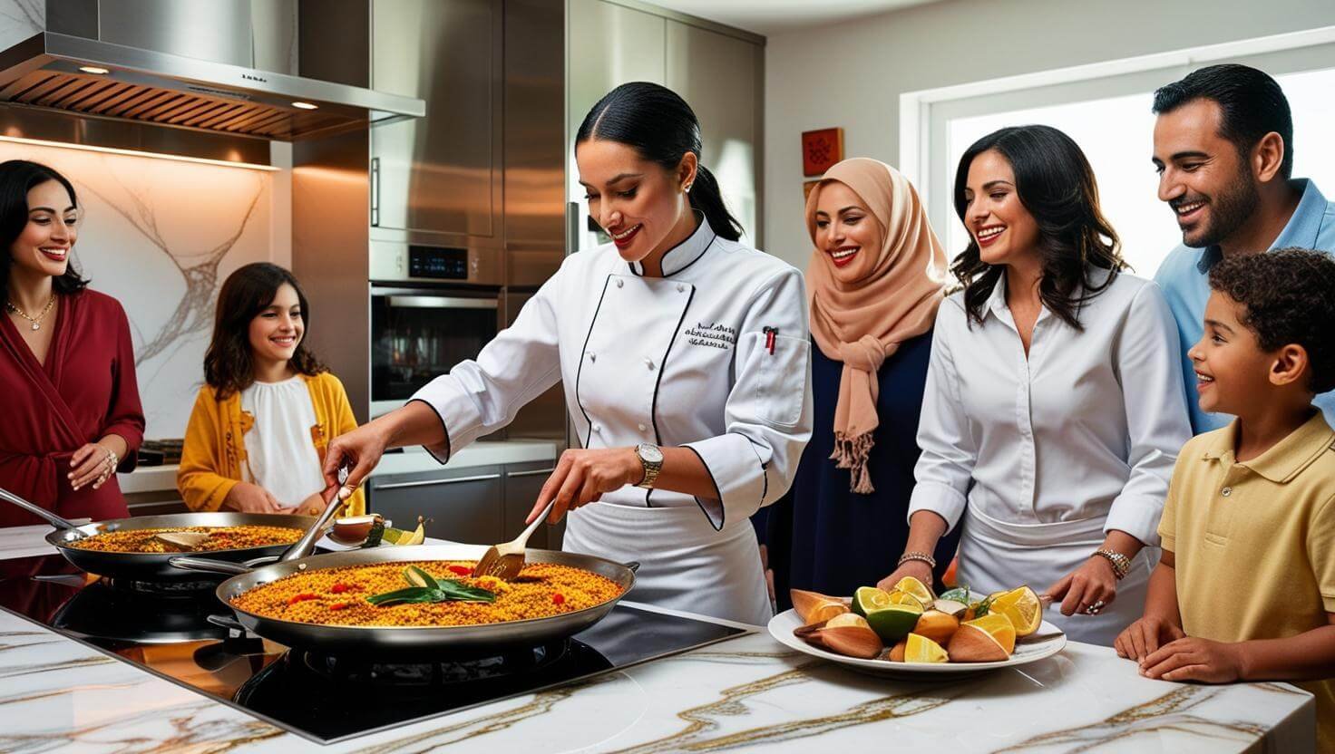 personal chef cooking in a modern kitchen for a family reunion (1)