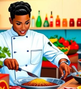 Choose the Perfect Personal Chef for Your Mexican Cuisine Cravings lady Personal chef in a busy modern home kitchen portion controlled pyrex meals (3)