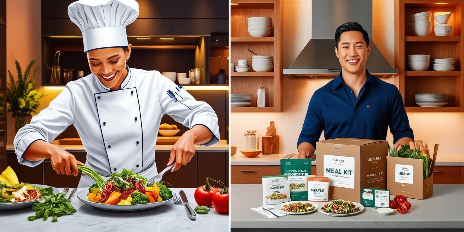The professional chef moving with precision, storing meals into individually portioned containers for her clients.